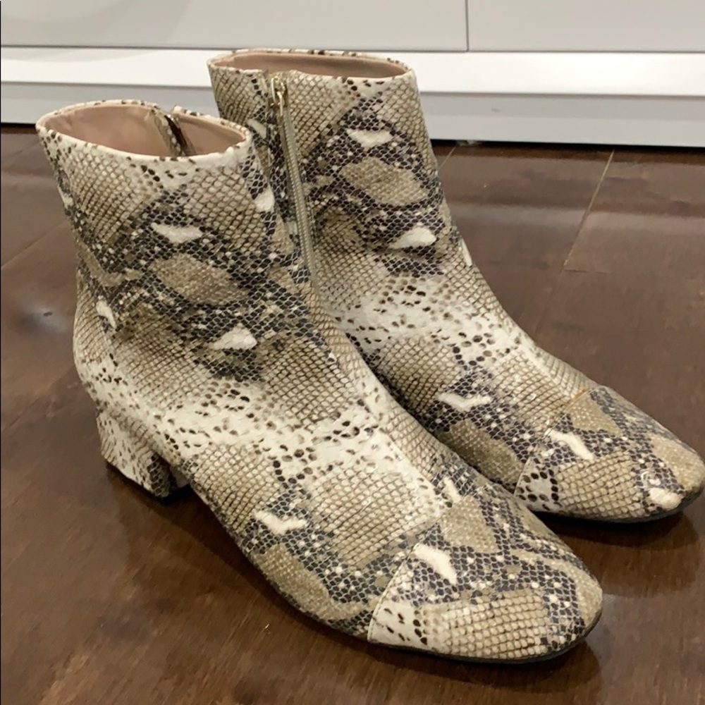 Snakeskin Booties
